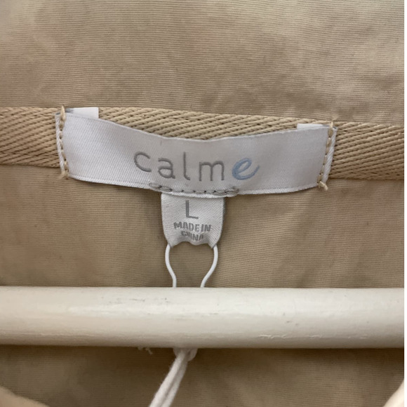 CALME By Johnny Was Mix Nylon Hooded Pullover Windbreaker Jacket Size Large NWT - Picture 4 of 7